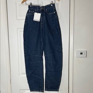 NWT ALIGNE Henry Barrel Jean Mid Blue Women’s 25